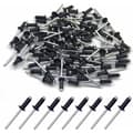 100 pcs Aluminum Blind Rivets 4.8 x 12 mm, Open Blind Rivets, Pop Rivets, Pack of 100 (Black)