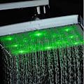 Miniatyrbild 6 av 8: LED Duschhuvud med Flera Färgbyten, Regnduschhuvud, Vattenfallsduschhuvud, 8 Tum Rund/Kvadratisk, Temperaturkontroll