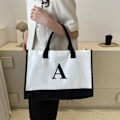 Miniatyrbild 5 av 6: Damväska axelväska stor axelremsväska shoppingväska tote väska estetisk canvas tote söt tote väskor
