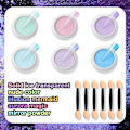 Miniatyrbild 3 av 6: 6-pack Nagelpulver Set 6 Färger Nagelpulver Nagel Effekt för Nageldekoration Salong Hem DIY