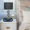 Miniatyrbild 3 av 5: ABS Multifunktionsväckarklocka Bluetooth-högtalare Röstmeddelande Samtalsfunktion Oberoende Membran Blinkande Färgrik Ljus Högtalarlåda Svart