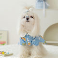Miniatyrbilde 7 av 7: Hunde-kjole Myk Pustende Valpekjole Elegant Prinsesse Blomster Kjæledyrkjole med Blomst for Liten Hund