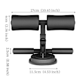 Miniatyrbild 3 av 8: Bärbar golv-sit-up-stång, justerbar självsugande sit-up-hjälp, fitness två rader sit-up-fotstöd för hemträning,