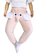 Elephant Couple Lounge Pants with Playful Trunk Sounds - Pink Pink M