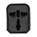 Miniatyrbillede 5 af 8: Rejseadapter Universal Strømkonverter Stik med 2 USB-porte til UK EU US JP AU CN 100~240V Sort