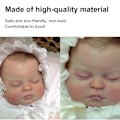 Miniatyrbillede 8 af 8: 20 Tommer Simuleret Umalet Reborn Dukke Kit Uafsluttet DIY Baby Dukke Form Dele Sæt