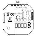 Miniatyrbild 3 av 8: Smart Termostat 1 Vecka Programmerbar LED-Display Sänkt Rektangulär Bas Digital Termostat AC95‑240V för Pannvärme System Svart