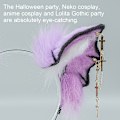 Miniatyrbillede 4 af 5: Plush Fyldig Djævel Bat Øre Pandebånd Dyr Halloween Jul Kostume Tilbehør