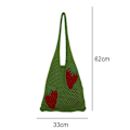 Miniatyrbillede 2 af 5: Strikket taske, mesh tote taske, hul taske, jordbær taske, uld taske, dametaske