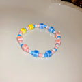 Miniatyrbillede 2 af 5: 3 stk. søde Macaron armbåndsringe stjerne firkant til at pynte håndleddet