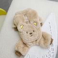 Pikkukuva 6 / 6: Koiran pyjama, talvikoiran neuletakki hihnan kiinnityksellä, fleece-lemmikkieläinten vaatteet asut söpö koiran pjs haalari vaatteet (ruskea)