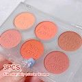 Miniatyrbillede 2 af 5: 3 stk. pudderrougepalette, kontur og highlight pudderrougepalette mat pudderrouge