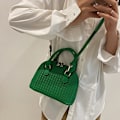 Miniatyrbilde 5 av 5: Vårnyhet retro bærbar skallveske i kunstig lær, skulderveske, crossbody-veske