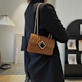 Miniatyrbillede 3 af 5: Enkel skuldertaske fritids messenger taske ny kunstig læder mode retro håndtaske