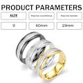Miniatyrbilde 2 av 7: 3 stk 6 mm Titanring i rustfritt stål Smykker Frostmatte Herre Ring Bryllupsbånd Komfortabel passform Størrelse 7-10