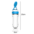 Miniatyrbillede 2 af 5: Babymadningsfeeder Silikon Squeeze Fodringsske Spædbarnsmadningsfeeder Dispenser Ske