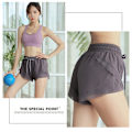 Miniatyrbild 5 av 6: Damshorts för Löpning Lättvikts Snabbtorkande Högmidjade Tränings Sport Shorts med Fickor