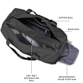 Miniatyrbilde 4 av 5: Reisebagg for kvinner og menn, tørr og våt separasjon treningsbagg, duffelbagg med sko-rom, weekendbagg, 40*21*20cm