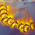 Miniatyrbild 1 av 5: 10FT Moon String Lights -20 LED Mån- och stjärnslingor batteridrivna, med timer Sovrumsfest Holiday väggdekoration inomhus jul