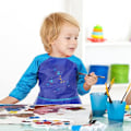 Miniatyrbild 2 av 6: 2 STK Barnkonstförkläde, Barnkonstoveraller, Målarförkläde för toddler , Vattentätt förkläde Långa ärmar, Lämplig för barn i åldrarna 5-8, Kan användas
