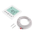 Miniatyrbild 2 av 4: LCD Digital Golvvärme Programmerbar Termostat Temperaturregulator Vit Bakgrundsbelysning
