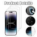 Pikkukuva 4 / 5: 3X Karkaistu lasisuoja iPhone 13 Pro Max / iPhone 14 Pro Max Läpinäkyvä