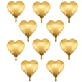 Miniatyrbillede 2 af 2: 10 stk. 18\" Multifarvede Hjerteformede Latexballoner Bryllupsfest Dekoration Ballon (guld)