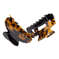 Miniatyrbild 1 av 7: 2 st 2,75 tum hårklämma banan hårklämmor sköldpadda spännen celluloid fransk design spännen celluloid leopard print små modeaccessoarer för