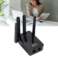Miniatyrbild 1 av 8: 3-i-1 Trådlös Router AP Access WIFI Förbättra Punkt 360° Full Signal Täckning 300Mbps WiFi Router för Hem 100‑240VEU Stickkontakt