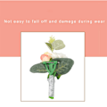 Pikkukuva 8 / 8: Teko-ruusu boutonniere ja corsage setti, ruususiikukka, häihin, prom-juhliin