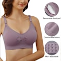 Pikkukuva 6 / 8: 3 kpl Nylon Seamless Maternity Nursing Bra -pehmusteilla ja pidennyshihnoilla