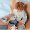 Miniatyrbillede 5 af 5: Langærmet Sutteforklæde - Vandafvisende Smock til Baby & Toddler med Trækfast Lukning