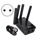 Miniatyrbild 2 av 8: 3-i-1 Trådlös Router AP Access WIFI Förbättra Punkt 360° Full Signal Täckning 300Mbps WiFi Router för Hem 100‑240VEU Stickkontakt