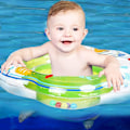 Miniatyrbild 7 av 8: Simningsflotte för Bebis i Poolen, Bebisbåt med Aktivitetscenter Uppblåsbar Pool Flotte, Bebisbad Säkerhetsstol Dubbla Luftkuddar Simringar för Bebisar