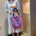 Miniatyrbillede 5 af 5: Sequin Tote Bag Stor Taske Mode Shoppingtaske til Kvinder