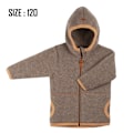 Miniatyrbillede 2 af 6: Efterårs- og vinterstyle fleece jakke til drenge og piger, baby fleece jakke med hætte (brun)