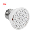 Miniatyrbilde 1 av 2: E27 7W 36 LED Plantevekstlys Pære Veg Blomst Innendørs Hydroponisk Fullspektrum