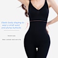 Miniatyrbillede 5 af 6: Bodysuit til kvinder med mavekontrol Shapewear Mid-lår Sømløs Full Body Shaper Justerbar - Sort