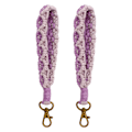Miniatyrbillede 1 af 5: 2 stk Boho Makramé Nøglering Armbånd Håndlavet Wristlet Nøglering Nøglering Holder Håndledsrem