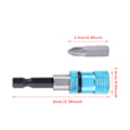 Miniatyrbilde 1 av 2: 1/4 tommers sekskant skaft magnetisk bittholder forlengelsesstang Bit for elektrisk drill skrutrekker