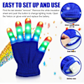 Miniatyrbilde 2 av 7: Barne-LED-fingerlys Hansker Kule Morsomme Leke for Barn - Gaver til Barn