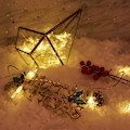 Miniatyrbild 4 av 5: Julljus Snowflake Lights String LED Fairy Lights $ Snowflake Lights Varmvit Blinkande belysning inomhus och utomhus Hängande $ LED Snowflake