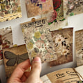 Pikkukuva 5 / 5: 120 scrapbook-tarviketta, vintage scrapbook-paperia, koristepaperia scrapbook-koristeluun ja päiväkirjan koristeluun