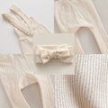 Miniatyrbillede 4 af 6: Blonder med Blonder Kant Suspender Strik Strømpebukser Fodløse Overalls Bukser Varme Strømpebukser Strømper (Abrikos)