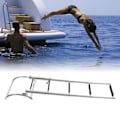 Miniatyrbillede 1 af 8: Bådstige med 4 trin, 316 rustfrit stål, poleret finish, foldbar dæksstige til sejlbåde, marinefartøjer, swimmingpool