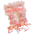 Miniatyrbillede 1 af 5: 5 par baby hårklemmer, sløjfeklemmer i organza, alligator blomstersløjfeklemmer