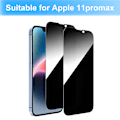 Miniatyrbillede 4 af 5: 2-pak iPhone 11 Pro Max Privacy / Skærmbeskyttelse - Hærdet Glas, Anti-Spy Privat Beskyttelse