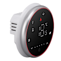 Miniatyrbillede 7 af 8: Programmerbar Termostat Elektrisk Opvarmning Rund Bund 13mm Forsænket Panel LED Display Trådløs Intelligent Termostat AC95~240V Sort