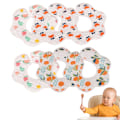 Miniatyrbild 1 av 5: 4-lagers Petal 360 Babyhaklapp Nyfödd dregel och tandspottning ren bomull hypoallergen pull-on babyhaklapp