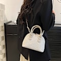 Miniatyrbild 5 av 5: Vårnyhet retro bärbar skalväska konstläder axel crossbody väska